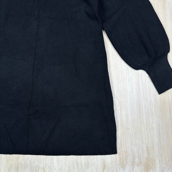 NWT Boston Proper Black Long Sleeve Pullover Date Night Knit Sweater Dress XL - Picture 12 of 15